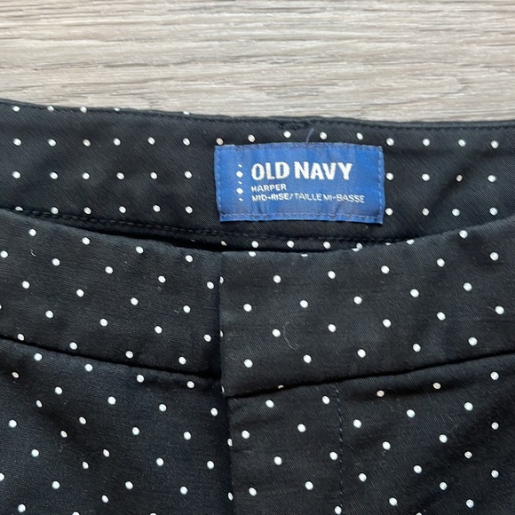 Old Navy Black and White Polka Dot Harper Cropped Pants - Picture 2 of 7